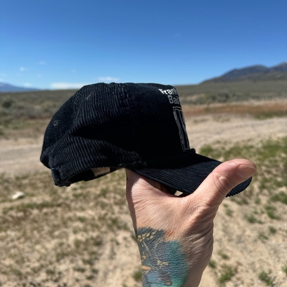 Vintage 80s black corduroy trucker hat Bailey Bonds rare Frank Hoffer - Picture 3 of 10
